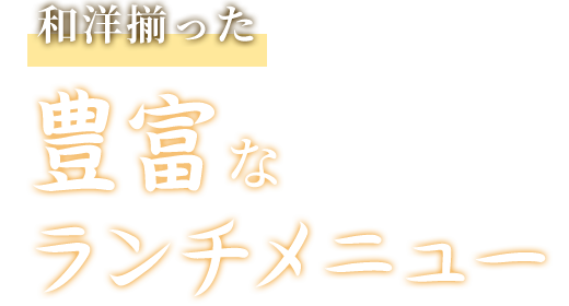 豊富なランチメニュー